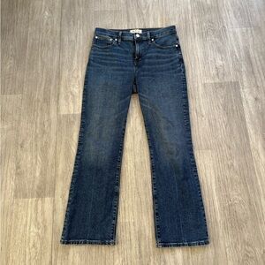 Madewell kick out crop mid rise jeans 28